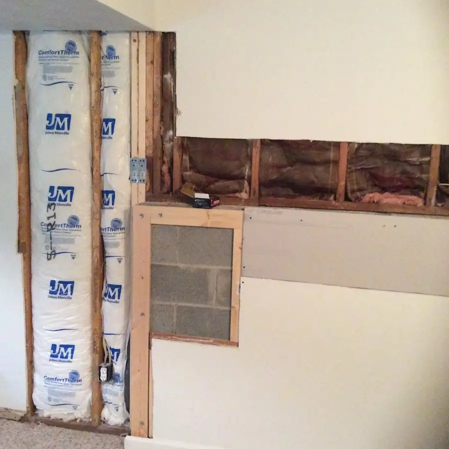Wall insulation replacement during Basement Flood Cleanup in Bellair-Meadowbrook Terrace